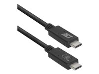 ACT - Câble USB - 24 pin USB-C (M) pour 24 pin USB-C (M) - USB4 - 48 V - 5 A - 1 m - jusqu'à 240 W de puissance - noir