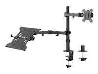 ACT - Bevestigingskit (kabeldoorvoer, klem) - voor monitor / notebook - aluminium, plastic, staal - schermgrootte: 34" - te monteren op bureau