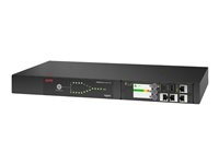 APC Netshelter Rack Automatic Transfer Switch AP4450A - Commutateur redondant (rack-montable) - CA 100/120 V - 1440 VA - monophasé - Ethernet 10/100/1000, USB - connecteurs de sortie : 10 - 1U - 2.43 m cordon - noir - pour P/N: AR4012A, AR4017A, AR4032A, AR4038LA