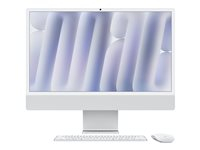 Apple iMac with 4.5K Retina display - Tout-en-un M4 - RAM 16 Go - SSD 256 Go - Apple M4 10-core - Gigabit Ethernet, IEEE 802.11ax (Wi-Fi 6E), Bluetooth 5.3 - macOS Sequoia 15.0 - moniteur : LED 24" 4480 x 2520 (4.5K) - clavier : Français - argent