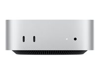Apple Mac mini - M5 Pro - RAM 24 Go - SSD 512 Go - M5 Pro 16-core - IEEE 802.11ax (Wi-Fi 6), IEEE 802.11be (Wi-Fi 7), Gigabit Ethernet, 2.5 Gigabit Ethernet, Bluetooth 6.0 - macOS 27 Golden Gate - moniteur : aucun - argent