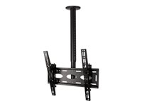 B-TECH BT8426 - Kit de montage (système de montage au plafond) - paysage/portrait - pour écran plat - noir - Taille d'écran : jusqu'à 65" - Interface de montage : jusqu'à 600 x 400 mm