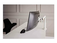 Bakker Elkhuizen Flexible Single - Mounting kit - adjustable arm with mechanical spring - for Monitor - aluminium, steel, ABS plastic, thermoplastic rubber (TPR), polyamide (PA6) - white - screen size: 17"-35" (for flat screen), 17"-32" (for curved screen) - desk-mountable