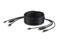 Belkin Secure KVM Combo Cable - Kabel voor toetsenbord / muis / video / audio - TAA Compliant - USB, ministekker, DisplayPort (M) naar mini-phone stereo 3.5 mm, USB type B, DisplayPort (M) - 1.83 m - zwart