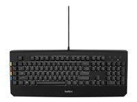 Belkin KVM Remote Control with Integrated Keyboard - Clavier - rétroéclairé - USB - noir - Conformité TAA