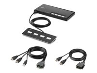 Belkin Modular Secure Dual Head - Commutateur KVM - 4 x KVM port(s) - 1 utilisateur local - de bureau - Conformité TAA