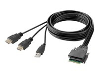 Belkin Modular Dual Head Host Cable - Câble vidéo / USB / audio - Conformité TAA - USB, HDMI (M) - 1.83 m - support 4K, actif