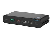 4 Port 2 Head IsoClave Red/Black DisplayPort SKVM W/O CAC PP4.0