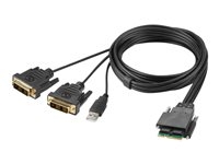 Belkin Modular Secure Dual Head - Commutateur KVM - 4 x KVM port(s) - 1 utilisateur local - de bureau - Conformité TAA