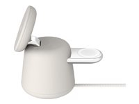 Belkin BoostCharge Pro 2-in-1 - Draadloze oplaadstandaard - met Qi2 + netadapter - 15 Watt - Fast Charge - zand