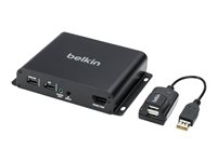 Belkin - KVM / audio-uitbreider - ontvanger - DisplayPort, HDMI - over CAT 6 - USB - 6 poorten - maximaal 100 m - TAA Compliant
