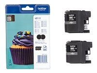 Brother LC123BK - 2-pack - High Yield - black - original - blister - ink cartridge - for Brother DCP-J100, DCP-J105, DCP-J132W, DCP-J4110DW, DCP-J552DW, DCP-J752DW