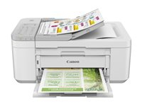 Canon PIXMA TR4756i - Multifunctionele printer - kleur - inktjet - A4 (210 x 297 mm), Legal (216 x 356 mm) (origineel) - A4/Legal (doorsnede) - maximaal 6.4 ppm LED - maximaal 8.8 vel per minuut (printend) - 120 vellen - 33.6 Kbps - USB 2.0, Wi-Fi(n) - wit