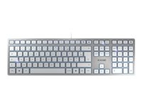 CHERRY KC 6000 SLIM - Clavier - USB - Français - commutateur : CHERRY SX - argent