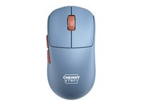 CHERRY Xtrfy M68 - Souris - optique - 5 boutons - sans fil - 2.4 GHz - récepteur sans fil USB - bleu