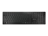 CHERRY KW 9100 SLIM - Clavier - sans fil - 2.4 GHz, Bluetooth 4.0 - Espagnol - commutateur : CHERRY SX - noir, argent