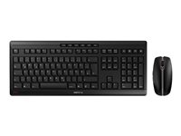 CHERRY STREAM DESKTOP - Ensemble clavier et souris - sans fil - 2.4 GHz - Allemand - commutateur : CHERRY SX - noir