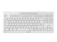CHERRY STREAM CLAVIER TKL - Clavier - USB - AZERTY - Français - commutateur : CHERRY SX - gris pâle