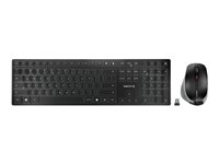 CHERRY DW 9500 SLIM - Ensemble clavier et souris - sans fil - 2.4 GHz, Bluetooth 4.0 - Espagnol - commutateur : CHERRY SX - gris, noir - emballage sans plastique