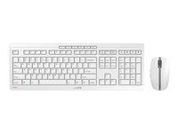 CHERRY STREAM DESKTOP RECHARGE - Ensemble clavier et souris - sans fil - 2.4 GHz - QWERTY - US avec le symbole de l'euro - commutateur : CHERRY SX - gris pâle