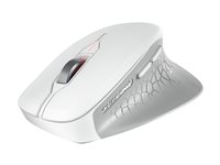 CHERRY STREAM MOUSE COMFORT - Muis - ergonomisch - rechtshandig - optisch - 6 knoppen - draadloos - 2.4 GHz - USB draadloze ontvanger - wit/grijs