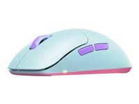 Xtrfy M8 - Souris - optique - 5 boutons - sans fil - 2.4 GHz - récepteur sans fil USB - menthe givrée