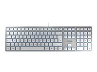 CHERRY KC 6000 SLIM - Clavier - USB - Nordique - commutateur : CHERRY SX - argent