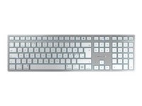 CHERRY KW 9100 SLIM - Clavier - sans fil - 2.4 GHz, Bluetooth 4.0 - QWERTY - R.-U. - commutateur : CHERRY SX - blanc, argent