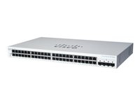 Cisco Business 220 Series CBS220-48P-4X - Commutateur - intelligent - 48 x 10/100/1000 (PoE+) + 4 x SFP+ 10 Go (liaison montante) - Montable sur rack - PoE+ (382 W)