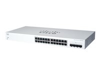 Cisco Business 220 Series CBS220-24T-4X - Commutateur - intelligent - 24 x 10/100/1000 + 4 x SFP+ 10 Go (liaison montante) - Montable sur rack