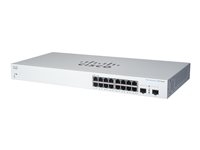 Cisco Business 220 Series CBS220-16P-2G - Commutateur - intelligent - 16 x 10/100/1000 (PoE+) + 2 x Gigabit SFP (liaison montante) - Montable sur rack - PoE+ (130 W)
