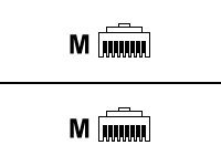 Cisco - ISDN BRI-kabel - RJ-45 (M) naar RJ-45 (M) - 1.8 m - oranje - voor Cisco 1603, 1603-R; ICS 7750