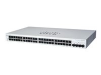 Cisco Business 220 Series CBS220-48FP-4X - Commutateur - intelligent - 48 x 10/100/1000 (PoE+) + 4 x SFP+ 10 Go (liaison montante) - Montable sur rack - PoE+ (740 W)