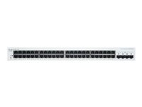 Cisco Business 220 Series CBS220-48T-4G - Commutateur - intelligent - 48 x 10/100/1000 + 4 x Gigabit SFP (liaison montante) - Montable sur rack