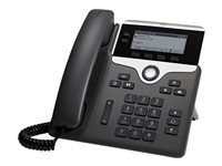 Cisco IP Phone 7821 - Téléphone VoIP - SIP, SRTP - 2 lignes - Charbon - Conformité TAA