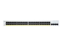 Cisco Business 220 Series CBS220-48P-4G - Commutateur - intelligent - 48 x 10/100/1000 (PoE+) + 4 x Gigabit SFP (liaison montante) - Montable sur rack - PoE+ (382 W)