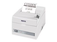 Citizen CT-S310II - Imprimante de reçus - deux couleurs (monochrome) - thermique en ligne - Rouleau (8 cm), Rouleau (5,8 cm) - 203 dpi - jusqu'à 160 mm/sec - USB, série - outil de coupe - blanc