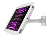 Compulocks iPad 10th-11th (A16) Gen Space Enclosure Swing Wall Mount White - Kit de montage (enceinte, support VESA à bras oscillant) - bras pivotant - pour tablette - verrouillable - aluminium de haute qualité - blanc - Taille d'écran : 10.9" - montable sur mur, dessus de comptoir, montrable sur bureau - pour Apple 10.9-inch iPad (10ème génération)