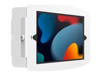 Compulocks - Kit de montage (support de fixation, enceinte, kit de coussinets adhésifs 3M VHB, kit de vis inviolable) - pour tablette - verrouillable - aluminium de haute qualité - blanc - Taille d'écran : 10.2" - Interface de montage : 100 x 100 mm - fixation sur vitre - pour Apple 10.2-inch iPad (7ème génération, 8ème génération, 9ème génération)