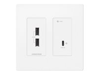 Crestron HD-TXU-4KZ-111-2G-W - Rallonge vidéo/audio/USB - émetteur - DM Lite - plus de CATx - jusqu'à 70 m