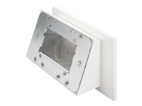 Crestron - Kit de montage (boîtier, Montage en angle) - multi-surface - pour écran tactile - plastique - blanc lisse - montable en surface, encastré dans le mur, fixation sur vitre - pour Crestron TSW-1070-MSMK-B-S, TSW-1070-MSMK-W-S; Touch Screen TSW-770-B-S, TSW-770-W-S