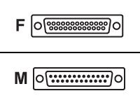 Datalogic CAB-S10 - Câble série / d'alimentation - DB-25 (F) pour DB-25 (M) - 10 m