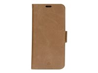 dbramante1928 Copenhagen Slim - Étui à rabat pour téléphone portable - cuir fleur - brun clair - pour Apple iPhone 14 Pro Max
