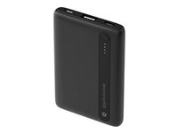 dbramante1928 re-charge - Mobiele oplader - 5000 mAh - 2 uitgangsaansluitingen (24 pin USB-C, USB) - op kabel: USB-C - zwart
