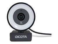 DICOTA Ringlight - Webcam - couleur - 5 MP - 2592 x 1944 - audio - USB 2.0