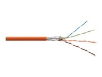DIGITUS - Câble en vrac - 500 m - SFTP, PiMF - CAT 7 - sans halogène, solide - orange, RAL 2000