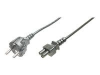 ASSMANN - Power cable - IEC 60320 C5 to power CEE 7/7 (M) - AC 250 V - 75 cm - molded - black - Germany