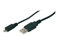 DIGITUS - Câble USB - USB (M) pour Micro-USB de type B (M) - USB 2.0 - 1 m - moulé - noir