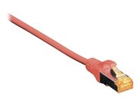 DIGITUS - Patch cable - RJ-45 (M) to RJ-45 (M) - 50 cm - SFTP - CAT 6a - booted, halogen-free, molded, snagless, stranded - red, RAL 3020