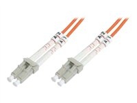 DIGITUS - Cordon de raccordement - LC multi-mode (M) pour LC multi-mode (M) - 10 m - 10 m - fibre optique - 50 / 125 microns - OM3 - sans halogène